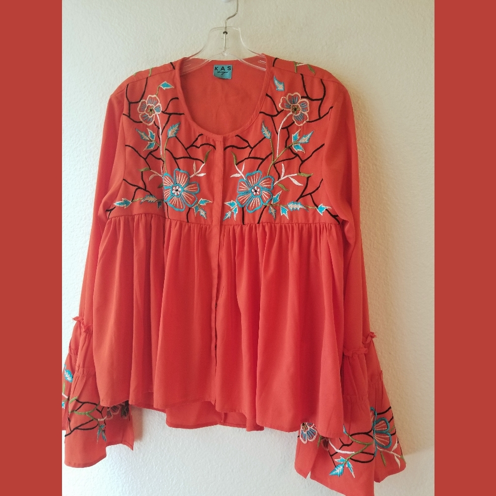 KAS Designs Boho Bell Sleeve Top Medium